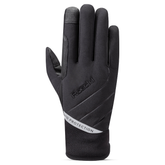 A single black Rocci glove shown from the back, featuring a textured grip on the fingertips, diagonal stitched paneling, and a white band near the cuff with the text 'PRO PROTECTION'.