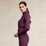 Side view of the Holland Cooper Crystal Base Layer in Aubergine