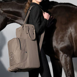 Eskadron Platinum 25 Faux Leather Boot & Hat Bag in Smoky Taupe