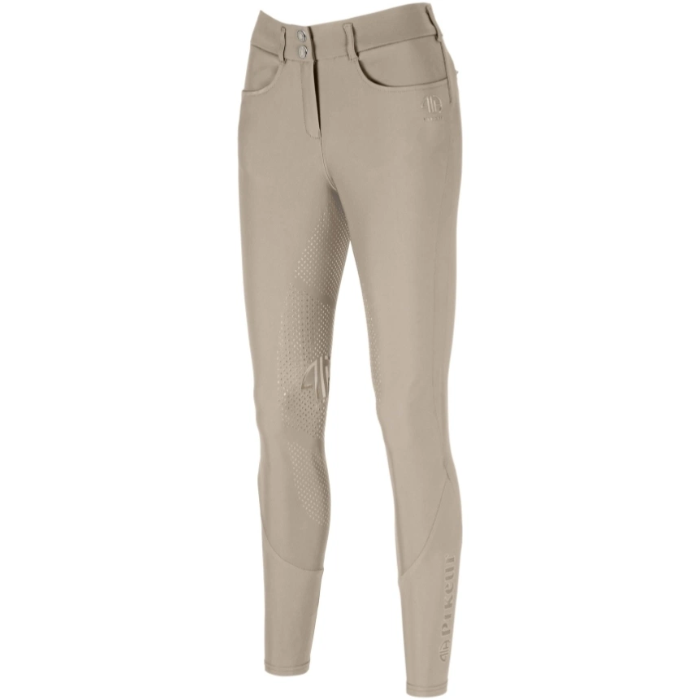 Beige ridng trousers on white background