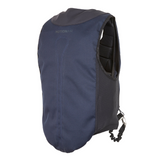 Blue and black sleeveless air jacket with 'MOTIONAIR' branding on a white background