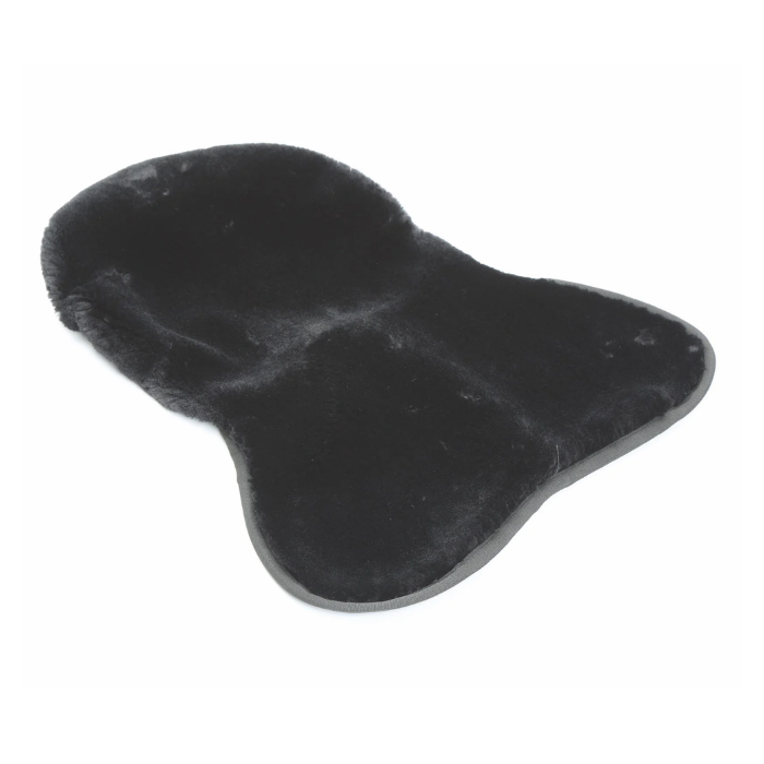 Black fleece seat saver on a white background.