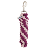 LeMieux AW26 Polycotton Leadrope Varient Blackberry/ Wild Rose. Blackberry/ Wild Rose twisted leadrope with LeMieux lable and silver clip.