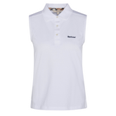 Barbour Ladies Bowford Sleeveless Polo Top in White