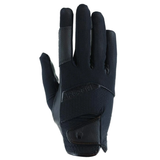 Black glove with brand logo on a white background