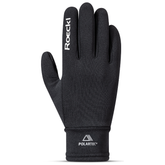Black glove with 'ROECKL' down the finger and a 'POLARTEC' logo on the wrist.