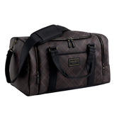Check duffel bag with LeMieux Heritage logo on the front.