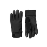 Pair of black gloves on a white background