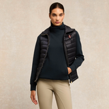 Woman Wears Holland Cooper Team Lightweight Gilet in Ink Navy