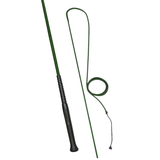 Green whip on white background