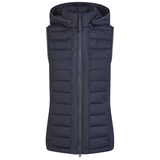 Navy gillet on white background