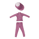 Pick dolls horse riding outfit on white background