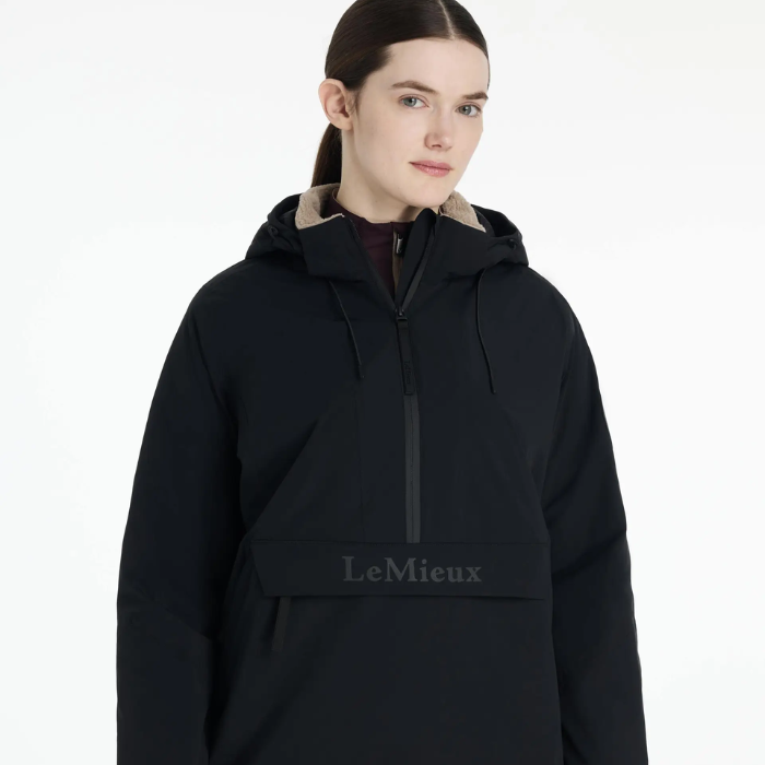 LeMieux Phoebe Half Zip Waterproof Anorak in Black