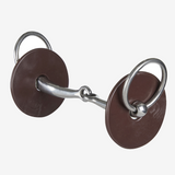 LeMieux Silicone Bit Rings in brown fitted to bit