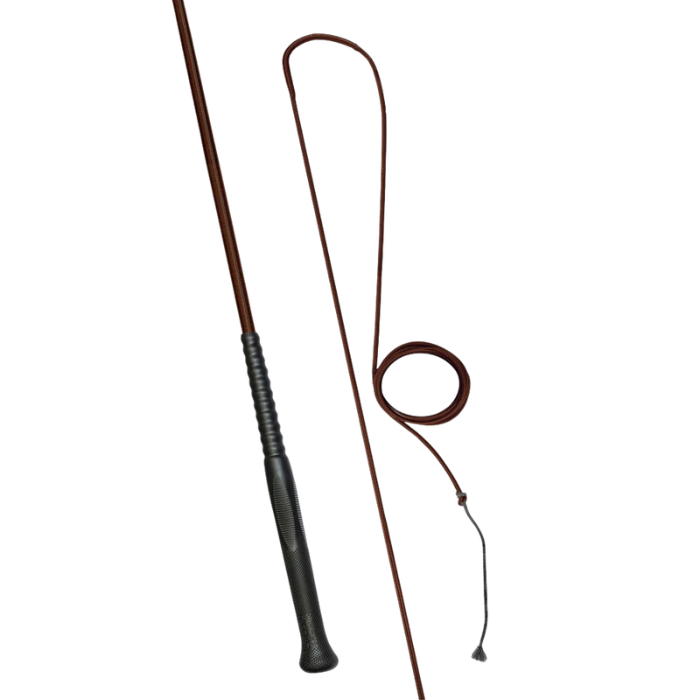 Brown whip on white background