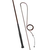 Brown whip on white background