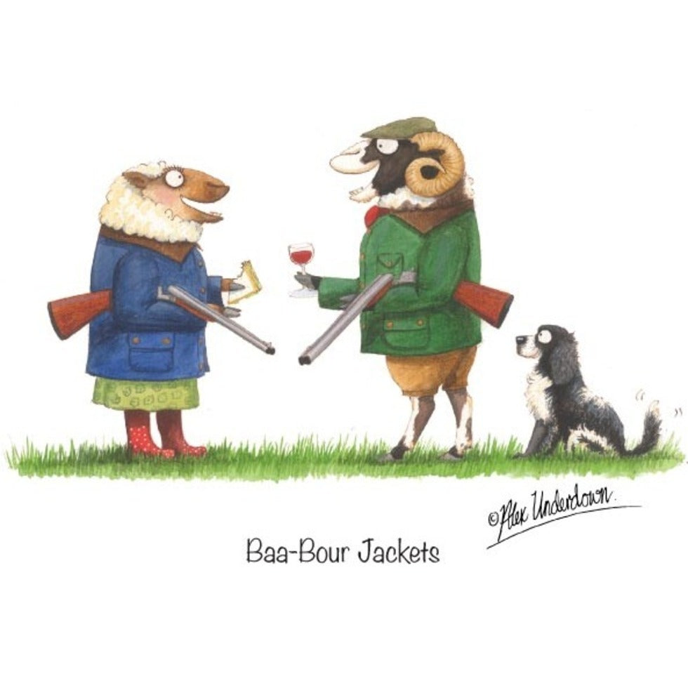 Alex Underdown 'Baa-bour Jackets' Greeting Card