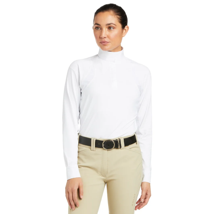Ariat Ladies Auburn Long Sleeve Show Shirt in White