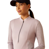 Ariat Ladies Breathe 1/4 Zip Baselayer in Sea Fog