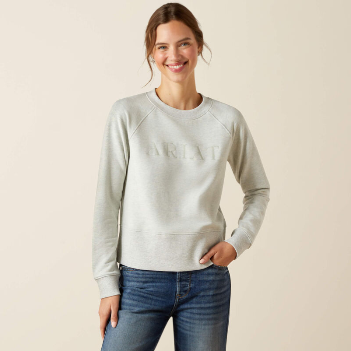 Ariat Ladies Martine Sweatshirt in Heather Grey