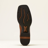 Ariat Ladies Round Up Wide Square Toe StretchFit Western Boot in Arizona Brown/Jade Green