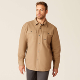 Ariat Men's Rebar Canvas Shirt Jacket in Khaki