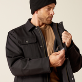 Ariat Mens Rebar Duracanvas Sherpa-Lined Coat in Black