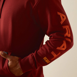 Ariat Men's Rebar Graphic Hoodie in Russet Brown/Potter's Clay