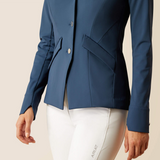 Close up detail on the Ariat Meridian Show Jacket in Dark Denim