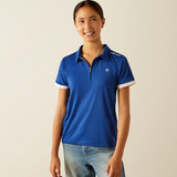 Ariat Youth Bandera 1/4 Short Sleeve Polo