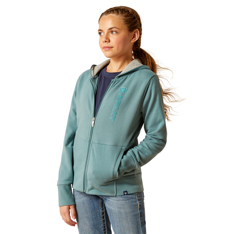 Ariat Youth Team Logo Full Zip Hoodie