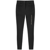 Holland Cooper Chiltern Contour Breeches Variant Colour Black.
A pair of black horse riding pants with brand 'Holland Cooper' on left leg.