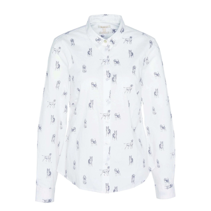 Barbour Ladies Brambles Shirt with Dog Print