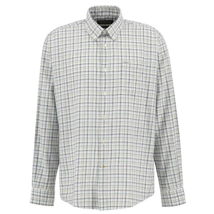 Barbour Mens Ashton Regular Tattersall Shirt in Mallard Green