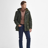 Man Wears Barbour Mens Bleaberry Wax Jacket in Fern