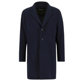 Barbour Mens Kirkbridge Wool Coat in Navy