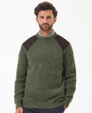 Barbour Mens Raisthorpe Crew Neck Jumper in Olive