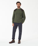 Barbour Mens Raisthorpe Crew Neck Jumper in Olive