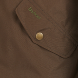 Pocket Detail on Barbour Men's Spoonbill Jacket in Dark Olive