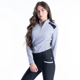 Blackfort Ladies Cool Mesh Long Sleeve Baselayer in Light Grey