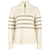 Dubarry Ladies Fonthill Quarter Zip Sweater in Oyster