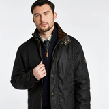 Dubarry Mens Carrickfergus Waxed Jacket in Black | Eland Lodge