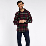 Dubarry Mens Shelbourne Check Flannel Shirt in Ox Blood | Eland Lodge