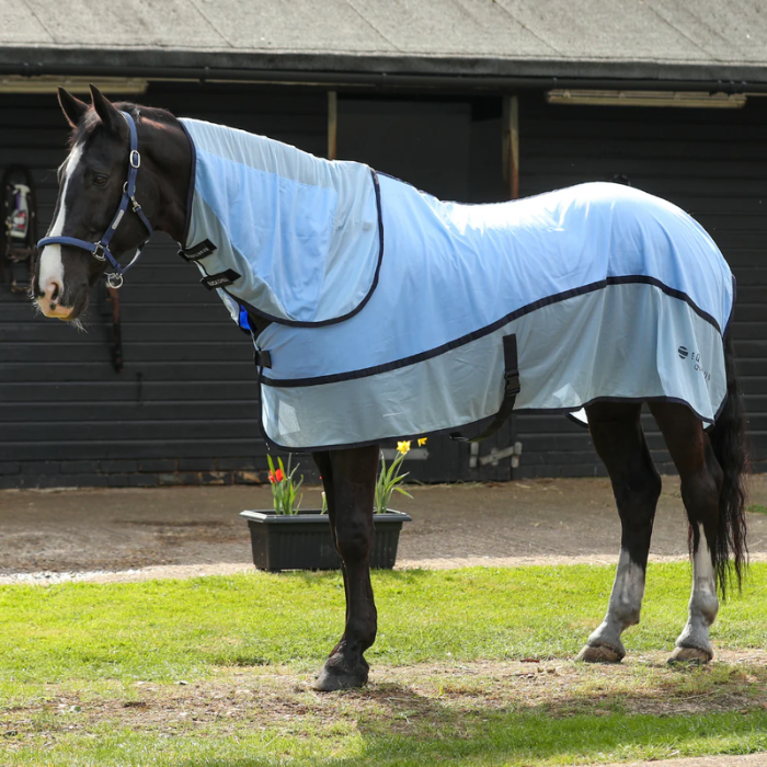Equilibrium Quick Chill Cool Rug With Detachable Neck in Light Blue