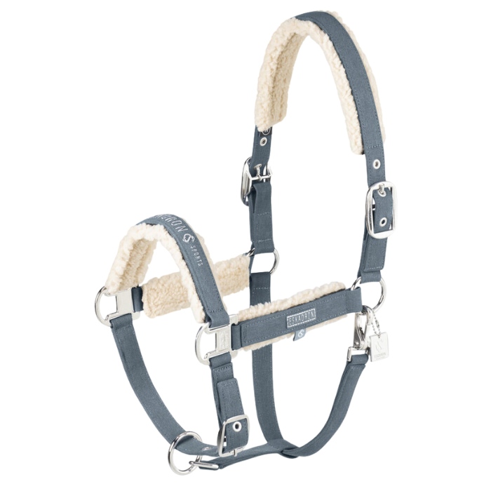 Eskadron Classic Sports Denim Double Pin Teddyfleece Headcollar