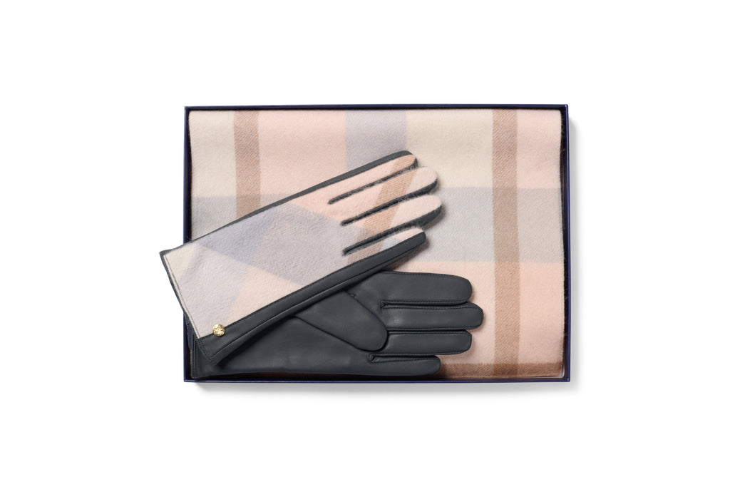 Failsworth Lambswool Scarf & Leather Glove Gift Set