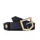 Fairfax & Favor Ladies Sennowe Suede Belt - Navy | Eland Lodge