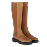 Holland Cooper Astoria Knee Boot In Vintage Tan Leather