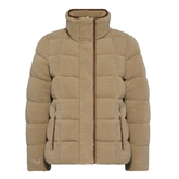 Holland Cooper Crawford Padded Jacket in Natural Borg