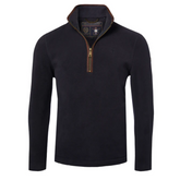 Holland Cooper Men's Country Fleece Quarter Zip in Ink Navy